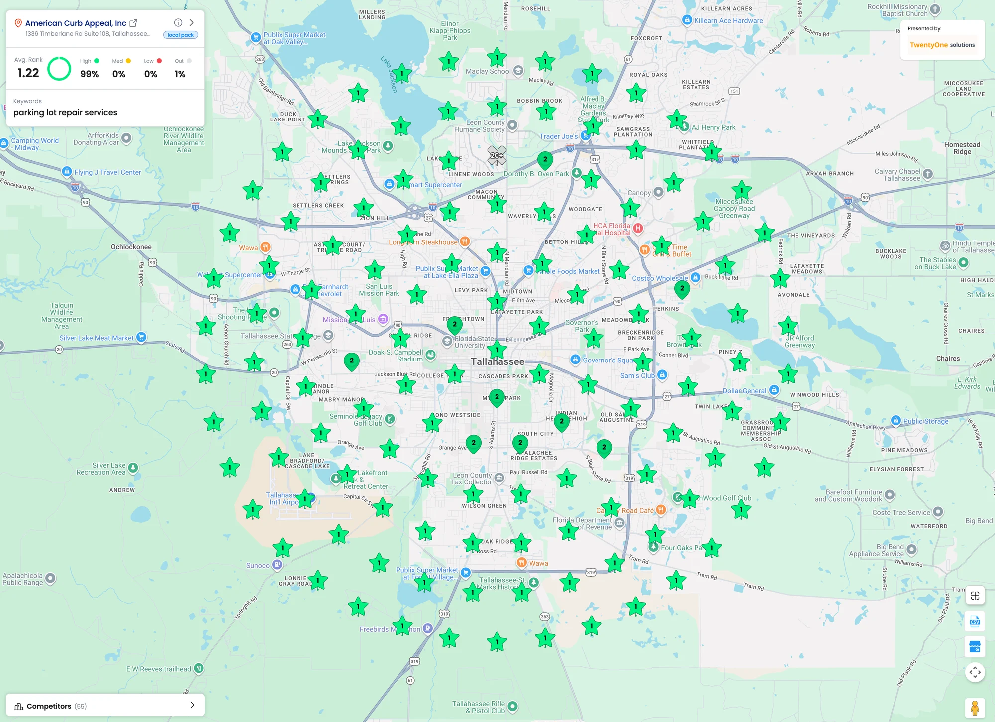American Curb Appeal number one across their service area on Google