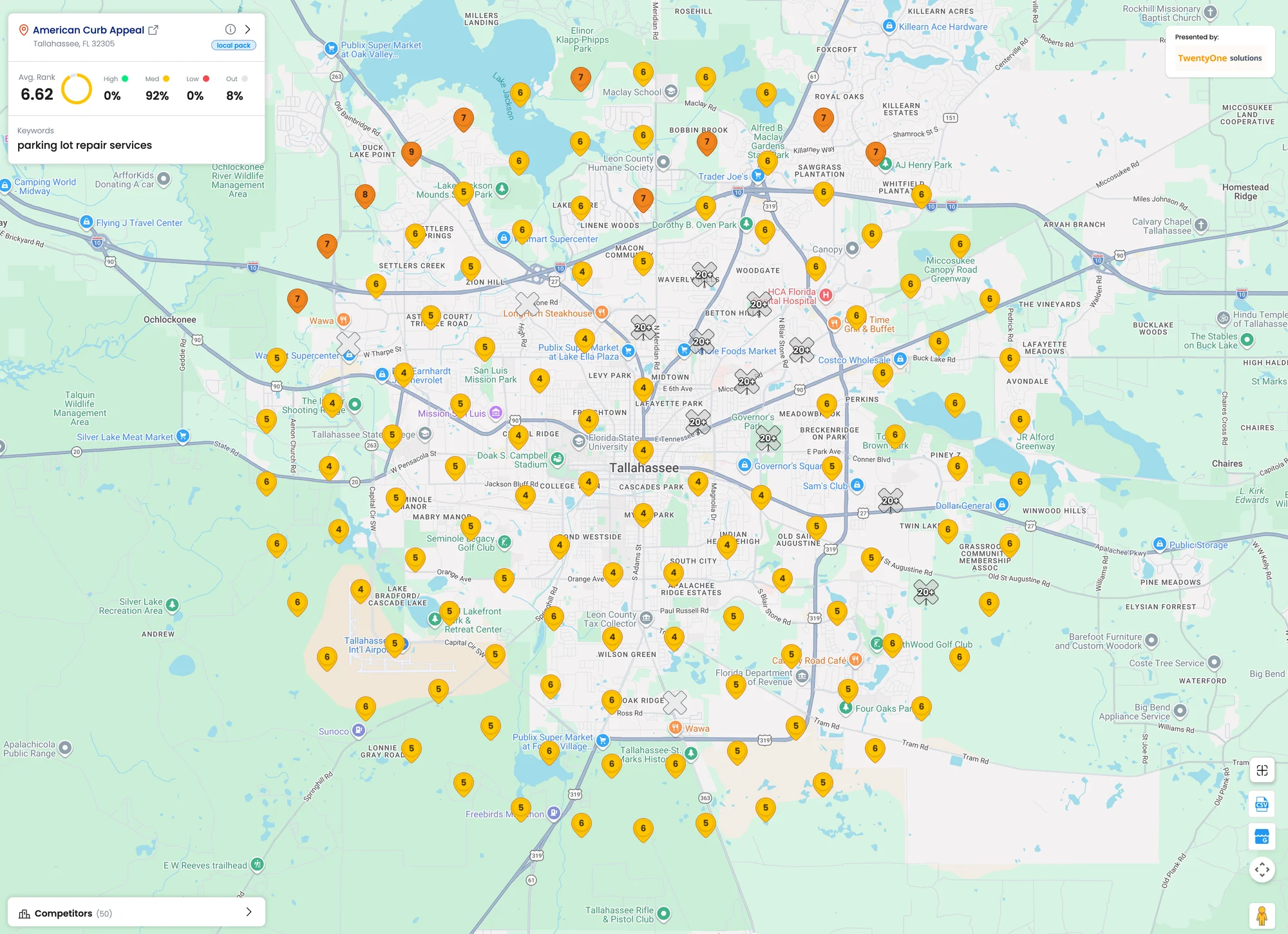 American Curb Appeal on Google before local SEO, buried across their service area